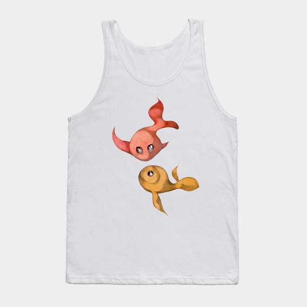 red fish yellow fish Tank Top by federicocortese